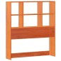 vidaXL Massivholzbett mit Regal ohne Matratze Wachsbraun 100x200 cm
