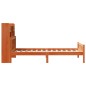 vidaXL Massivholzbett mit Regal ohne Matratze Wachsbraun 90x190 cm vidaXL Massivholzbett mit Regal ohne Matratze Wachsbraun 90x190 cm