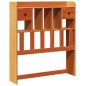 vidaXL Massivholzbett mit Regal ohne Matratze Wachsbraun 90x190 cm vidaXL Massivholzbett mit Regal ohne Matratze Wachsbraun 90x190 cm