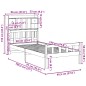 vidaXL Massivholzbett mit Regal ohne Matratze Wachsbraun 90x190 cm vidaXL Massivholzbett mit Regal ohne Matratze Wachsbraun 90x190 cm