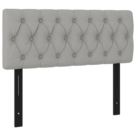 vidaXL Kopfteil Hellgrau 100x7x78/88 cm Stoff
