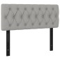 vidaXL Kopfteil Hellgrau 100x7x78/88 cm Stoff