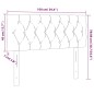 vidaXL Kopfteil Hellgrau 100x7x78/88 cm Stoff
