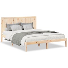 vidaXL Massivholzbett Extra Lang ohne Matratze 140x210 cm