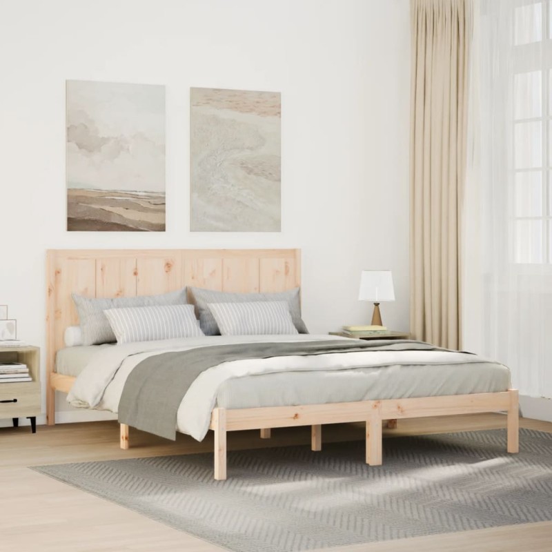 vidaXL Massivholzbett Extra Lang ohne Matratze 140x220 cm vidaXL Massivholzbett Extra Lang ohne Matratze 140x220 cm