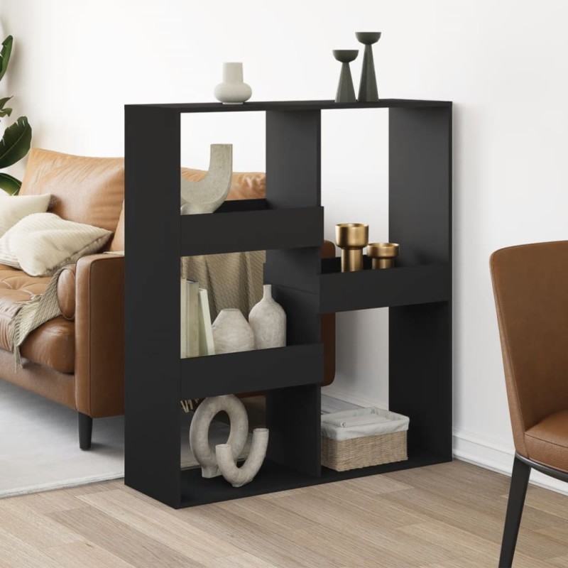 vidaXL Raumteiler Schwarz 100x33x115 cm Holzwerkstoff vidaXL Raumteiler Schwarz 100x33x115 cm Holzwerkstoff