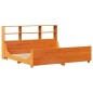 vidaXL Massivholzbett ohne Matratze Wachsbraun 180x200 cm Massivholz vidaXL Massivholzbett ohne Matratze Wachsbraun 180x200 cm Massivholz