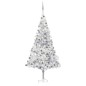 Künstlicher Weihnachtsbaum mit LEDs & Kugeln Silbern 240 cm PET Künstlicher Weihnachtsbaum mit LEDs & Kugeln Silbern 240 cm PET