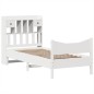 vidaXL Massivholzbett ohne Matratze Weiß 75x190 cm Kiefernholz vidaXL Massivholzbett ohne Matratze Weiß 75x190 cm Kiefernholz