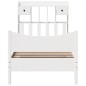 vidaXL Massivholzbett ohne Matratze Weiß 75x190 cm Kiefernholz vidaXL Massivholzbett ohne Matratze Weiß 75x190 cm Kiefernholz