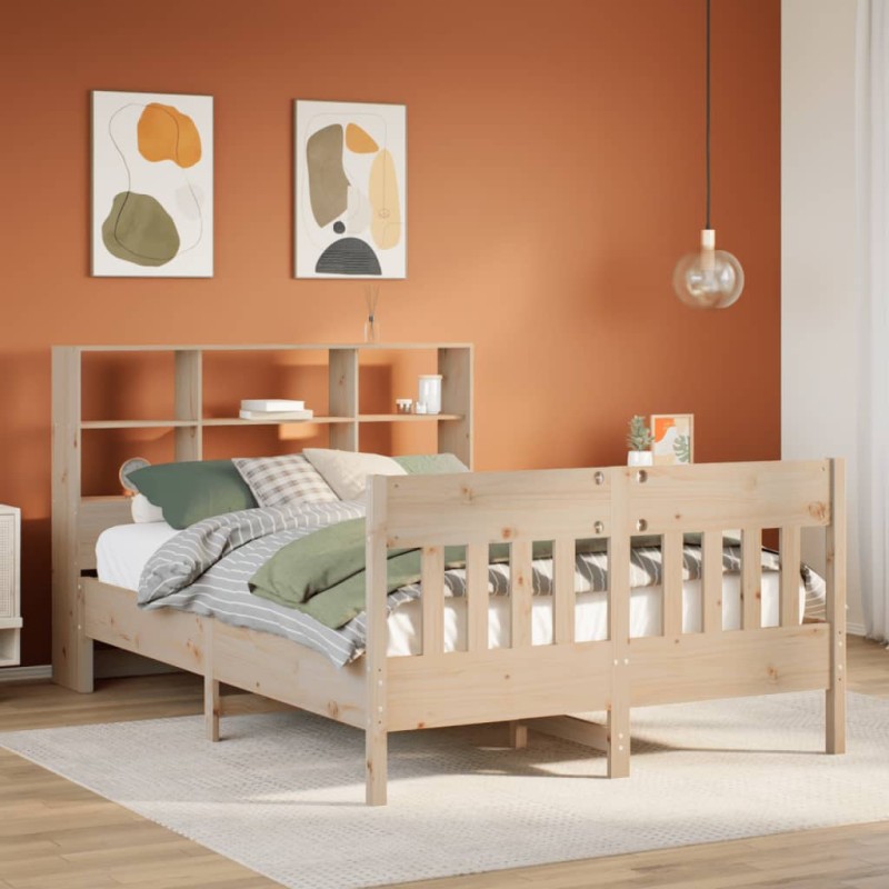 vidaXL Massivholzbett ohne Matratze 135x190 cm Kiefernholz vidaXL Massivholzbett ohne Matratze 135x190 cm Kiefernholz