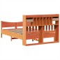 vidaXL Massivholzbett ohne Matratze Wachsbraun 160x200 Kiefernholz vidaXL Massivholzbett ohne Matratze Wachsbraun 160x200 Kiefernholz