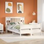 vidaXL Massivholzbett ohne Matratze Weiß 140x190 cm Kiefernholz vidaXL Massivholzbett ohne Matratze Weiß 140x190 cm Kiefernholz