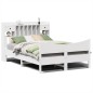 vidaXL Massivholzbett ohne Matratze Weiß 140x190 cm Kiefernholz vidaXL Massivholzbett ohne Matratze Weiß 140x190 cm Kiefernholz