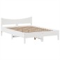 vidaXL Massivholzbett ohne Matratze Weiß 140x190 cm Kiefernholz vidaXL Massivholzbett ohne Matratze Weiß 140x190 cm Kiefernholz