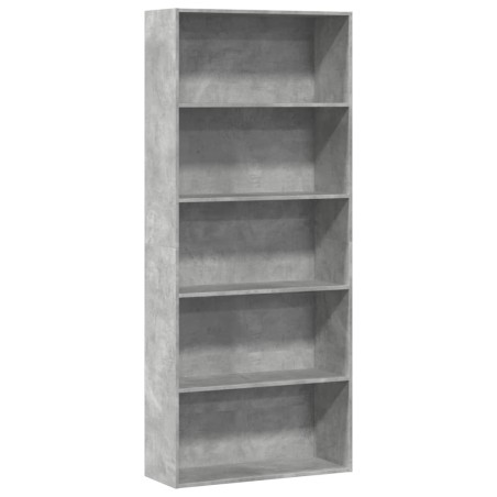 vidaXL Bücherregal Betongrau 80x30x189 cm Holzwerkstoff
