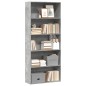 vidaXL Bücherregal Betongrau 80x30x189 cm Holzwerkstoff vidaXL Bücherregal Betongrau 80x30x189 cm Holzwerkstoff