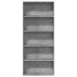 vidaXL Bücherregal Betongrau 80x30x189 cm Holzwerkstoff vidaXL Bücherregal Betongrau 80x30x189 cm Holzwerkstoff