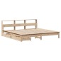 vidaXL Massivholzbett mit Regal ohne Matratze 180x200 cm Kiefernholz vidaXL Massivholzbett mit Regal ohne Matratze 180x200 cm Kiefernholz