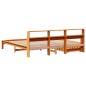 vidaXL Massivholzbett mit Regal ohne Matratze Wachsbraun 180x200 cm vidaXL Massivholzbett mit Regal ohne Matratze Wachsbraun 180x200 cm