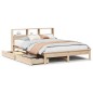 vidaXL Massivholzbett mit Regal ohne Matratze 140x190 cm Kiefernholz vidaXL Massivholzbett mit Regal ohne Matratze 140x190 cm Kiefernholz