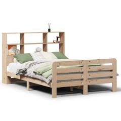 vidaXL Massivholzbett ohne Matratze 150x200 cm Kiefernholz