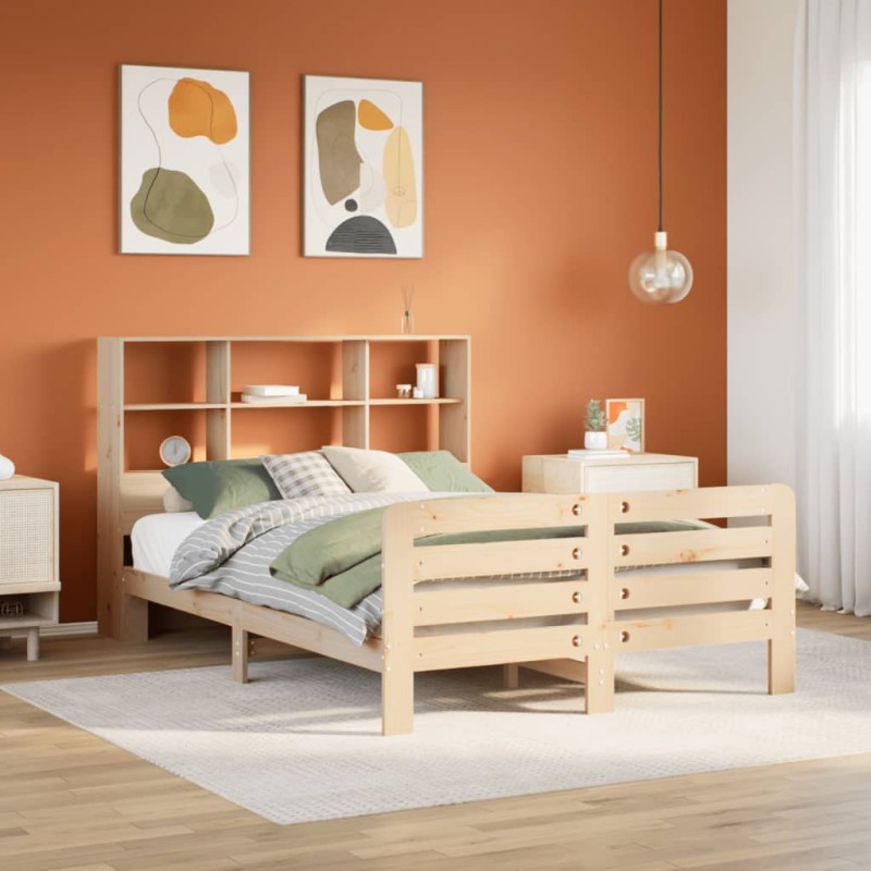vidaXL Massivholzbett ohne Matratze 135x190 cm Kiefernholz vidaXL Massivholzbett ohne Matratze 135x190 cm Kiefernholz