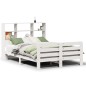 vidaXL Massivholzbett ohne Matratze Weiß 160x200 Kiefernholz vidaXL Massivholzbett ohne Matratze Weiß 160x200 Kiefernholz