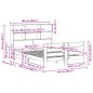 vidaXL Massivholzbett ohne Matratze Weiß 160x200 Kiefernholz vidaXL Massivholzbett ohne Matratze Weiß 160x200 Kiefernholz