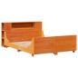 vidaXL Massivholzbett ohne Matratze Wachsbraun 135x190 cm Kiefernholz vidaXL Massivholzbett ohne Matratze Wachsbraun 135x190 cm Kiefernholz