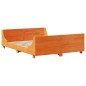 vidaXL Massivholzbett ohne Matratze Wachsbraun 135x190 cm Kiefernholz vidaXL Massivholzbett ohne Matratze Wachsbraun 135x190 cm Kiefernholz