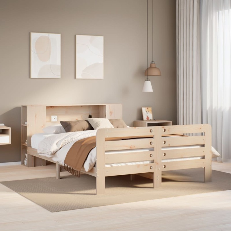 vidaXL Massivholzbett ohne Matratze 120x200 cm Kiefernholz vidaXL Massivholzbett ohne Matratze 120x200 cm Kiefernholz