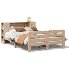 vidaXL Massivholzbett ohne Matratze 120x200 cm Kiefernholz