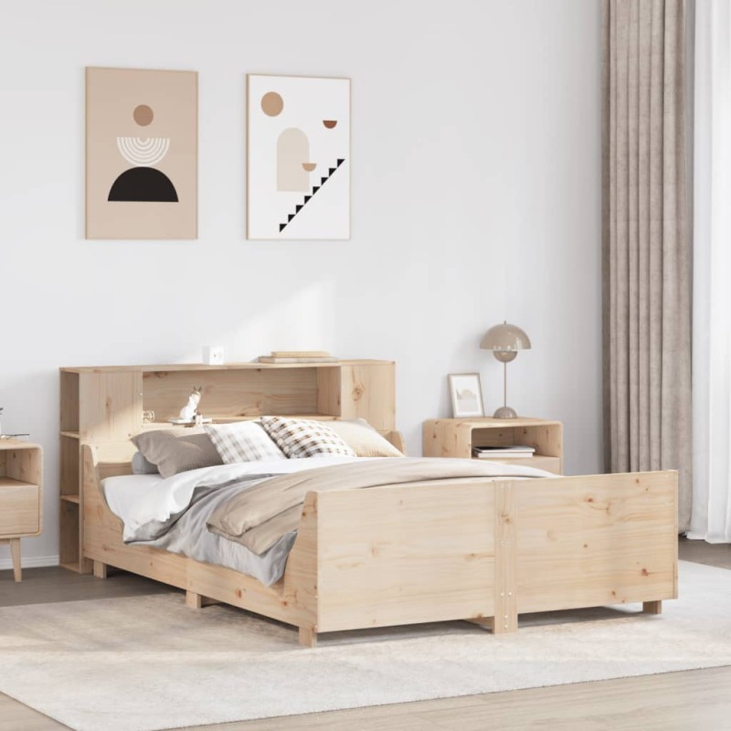 vidaXL Massivholzbett ohne Matratze 140x200 cm Kiefernholz vidaXL Massivholzbett ohne Matratze 140x200 cm Kiefernholz