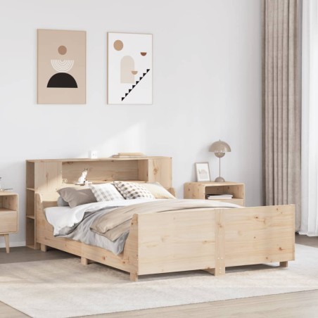 vidaXL Massivholzbett ohne Matratze 140x200 cm Kiefernholz