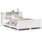 vidaXL Massivholzbett ohne Matratze Weiß 140x190 cm Kiefernholz vidaXL Massivholzbett ohne Matratze Weiß 140x190 cm Kiefernholz