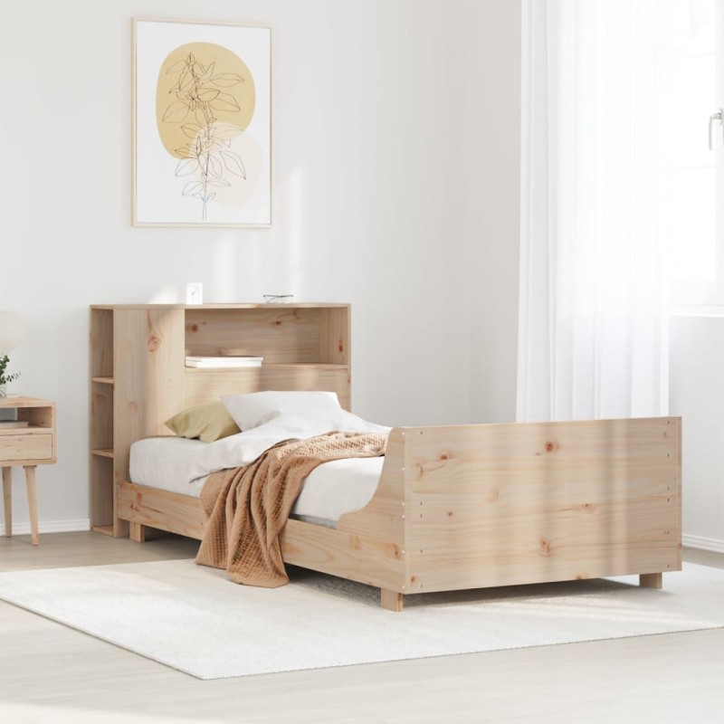 vidaXL Massivholzbett ohne Matratze 75x190 cm Kiefernholz vidaXL Massivholzbett ohne Matratze 75x190 cm Kiefernholz