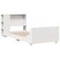 vidaXL Massivholzbett ohne Matratze Weiß 90x200 cm Kiefernholz vidaXL Massivholzbett ohne Matratze Weiß 90x200 cm Kiefernholz