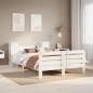 vidaXL Massivholzbett ohne Matratze Weiß 120x190 cm Kiefernholz vidaXL Massivholzbett ohne Matratze Weiß 120x190 cm Kiefernholz