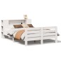 vidaXL Massivholzbett ohne Matratze Weiß 120x190 cm Kiefernholz vidaXL Massivholzbett ohne Matratze Weiß 120x190 cm Kiefernholz