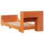 vidaXL Massivholzbett ohne Matratze Wachsbraun 75x190 cm Kiefernholz vidaXL Massivholzbett ohne Matratze Wachsbraun 75x190 cm Kiefernholz