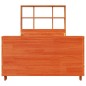 vidaXL Massivholzbett mit Regal ohne Matratze Wachsbraun 100x200 cm vidaXL Massivholzbett mit Regal ohne Matratze Wachsbraun 100x200 cm