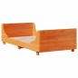 vidaXL Massivholzbett mit Regal ohne Matratze Wachsbraun 100x200 cm vidaXL Massivholzbett mit Regal ohne Matratze Wachsbraun 100x200 cm