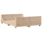 vidaXL Massivholzbett mit Regal ohne Matratze 135x190 cm Massivholz vidaXL Massivholzbett mit Regal ohne Matratze 135x190 cm Massivholz