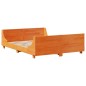 vidaXL Massivholzbett ohne Matratze Wachsbraun 135x190 cm Massivholz vidaXL Massivholzbett ohne Matratze Wachsbraun 135x190 cm Massivholz
