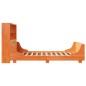 vidaXL Massivholzbett ohne Matratze Wachsbraun 135x190 cm Massivholz vidaXL Massivholzbett ohne Matratze Wachsbraun 135x190 cm Massivholz