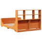 vidaXL Massivholzbett ohne Matratze Wachsbraun 135x190 cm Massivholz vidaXL Massivholzbett ohne Matratze Wachsbraun 135x190 cm Massivholz
