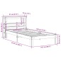 vidaXL Massivholzbett ohne Matratze Wachsbraun 75x190 cm Kiefernholz vidaXL Massivholzbett ohne Matratze Wachsbraun 75x190 cm Kiefernholz