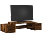 vidaXL Monitorständer mit Stauraum Räuchereiche 70x27x15 Holzwerkstoff vidaXL Monitorständer mit Stauraum Räuchereiche 70x27x15 Holzwerkstoff
