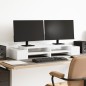 vidaXL Monitorständer mit Stauraum Weiß 100x27x15 cm Holzwerkstoff vidaXL Monitorständer mit Stauraum Weiß 100x27x15 cm Holzwerkstoff